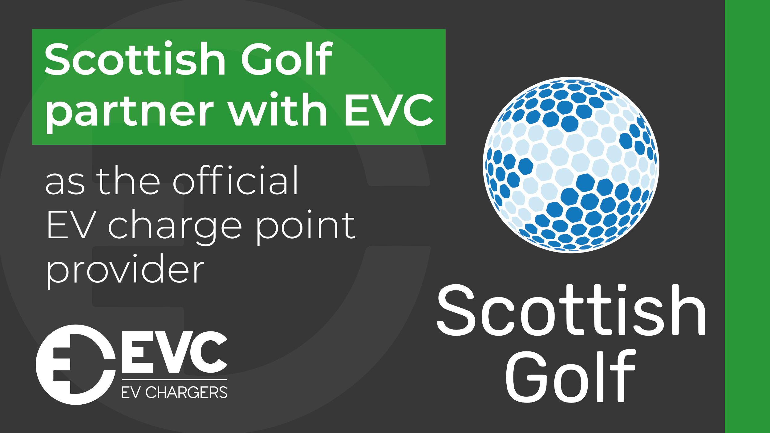Scottish Golf partner with EVC as the official EV charge point provider